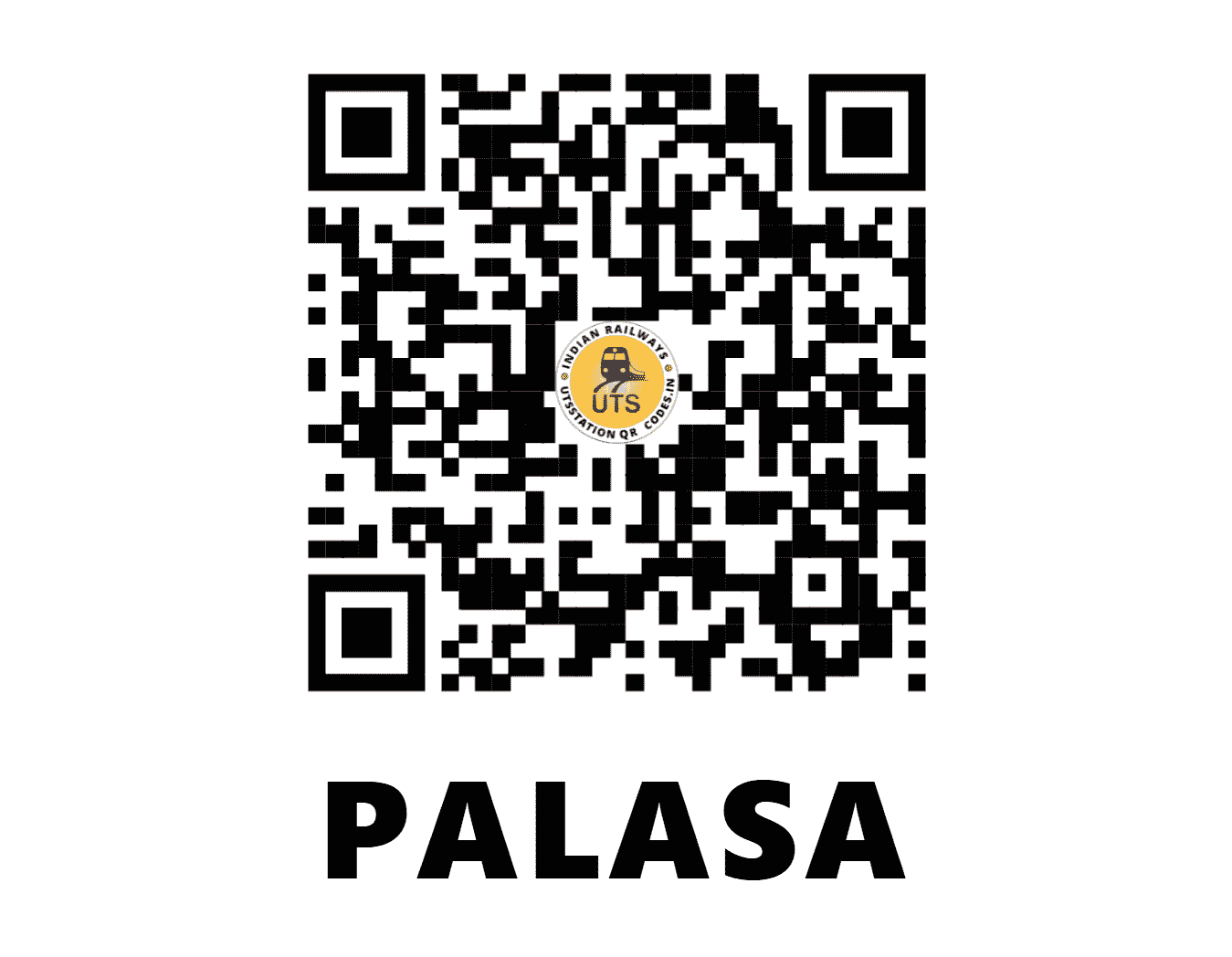 UTS QR Code for PALASA - PSA - EO (ANDHRA PRADESH)